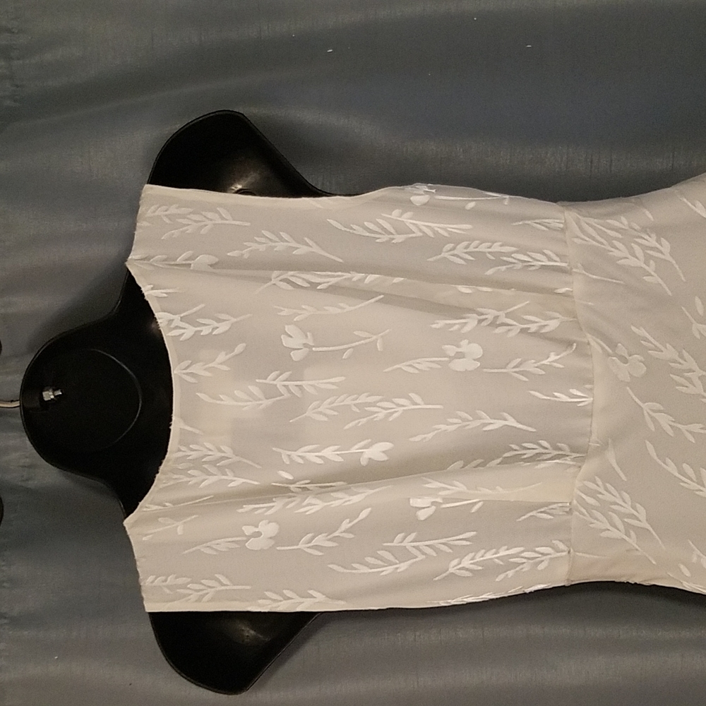 NWOT Vintage Nicole Miller Ivory Off White V-Neck Silk Dress - Picture 5 of 7